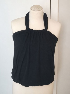 Danoff black halter top, 100% viscose, size S/M