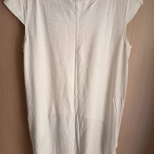 Shine 2gether women's blouse used, size M/L, white with silver