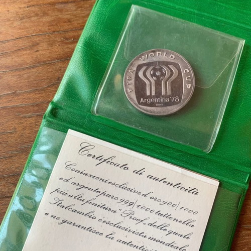 Fifa World Cup Argentina 1978 commemorative medal like new, silver 999