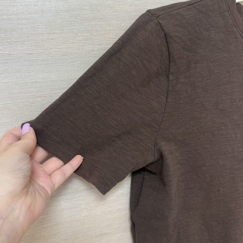Zara choco brown cotton t-shirt size M like new