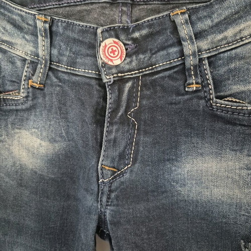 Damaged Jeans women's blue low-rise faded, like new