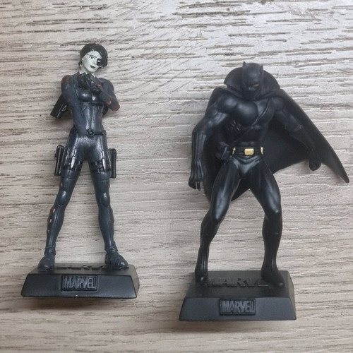 Φιγούρες Domino και Black Panther Marvel Eaglemoss ανακατασκευασμένες