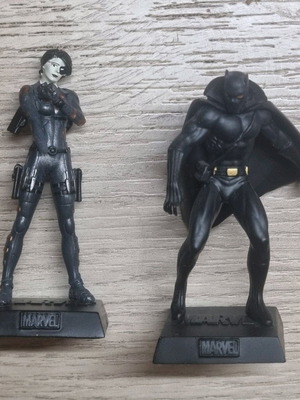 Φιγούρες Domino και Black Panther Marvel Eaglemoss ανακατασκευασμένες