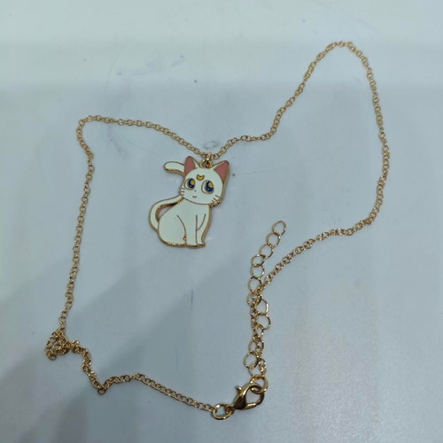 Artemis Sailor Moon vintage necklace like new with enamel