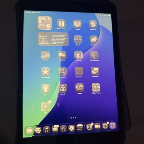 iPad 9th Gen 10.2" 64GB with Apple Earbuds and Case