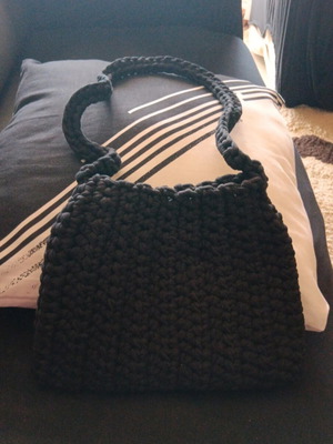 Handmade black shoulder bag new 27×20