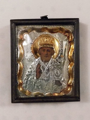 Saint Nicholas icon used, very old and rare