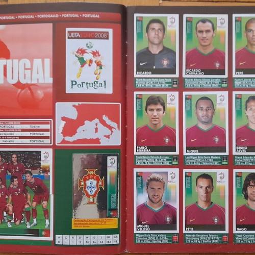 Euro Austria-Switzerland 2008 sticker album used with 532 of 535 stickers