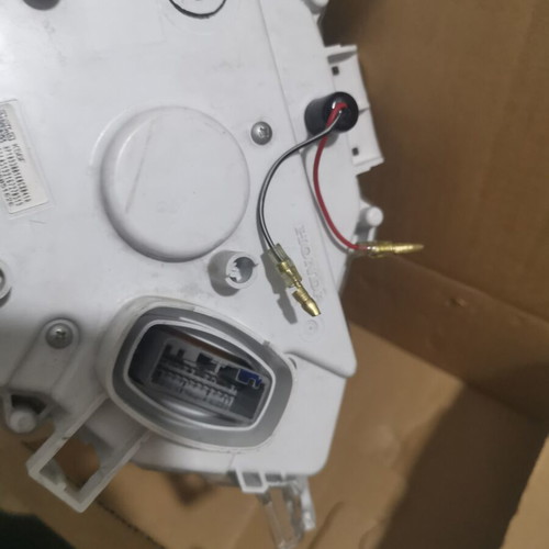 GTR 150 speedometer used with tinted glass and red plastic