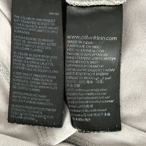 Calvin Klein Vegetable Dye Monogram Slim Tee like new, gray, L