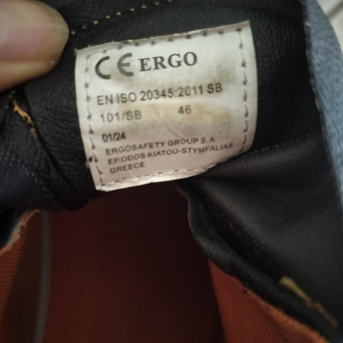 Ergo work boots size 46 like new, black