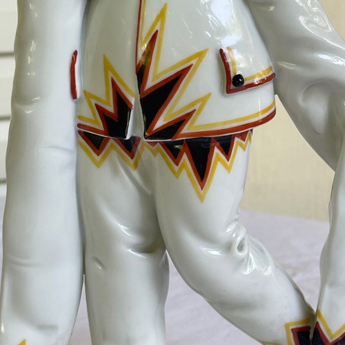 Pierrot figurine used Art Deco Rosenthal porcelain 1926