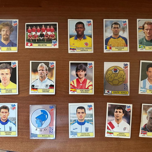 Panini World Cup 1994 USA stickers used, 142 pieces