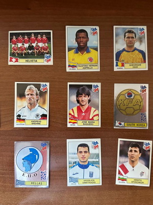 Αυτοκόλλητα Panini World Cup 1994 USA μεταχειρισμένα, 142 τεμάχια