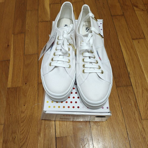 Superga double-layer white sneakers size 41