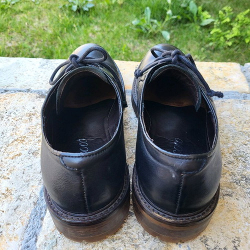Rococo black leather shoes used size 42.5