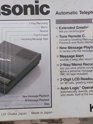 Panasonic answering machine used, functional