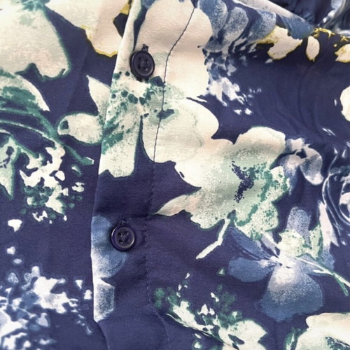 Floral Blue Dress With Denim Bust Like New, Size S