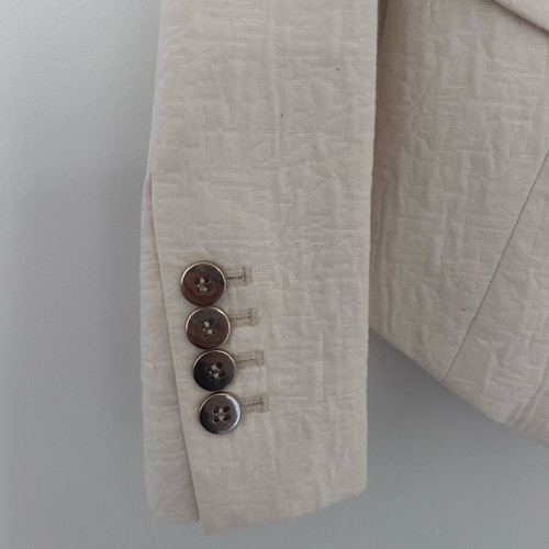 Crop blazer Zara like new, off white with gold details