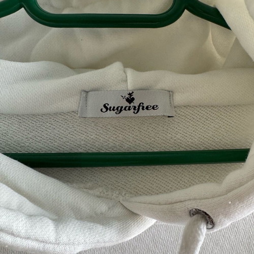 Sugarfree women's hoodie sweatshirt used, white, size M
