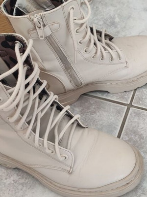 Replay girls' shoes No33 used, beige and white boots