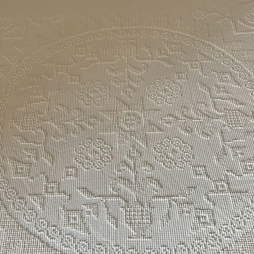 Surety king size cotton embossed bedspread like new, white