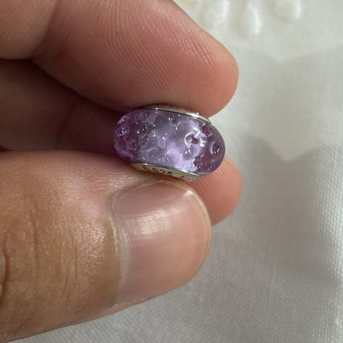 Pandora purple Murano charm SS 925