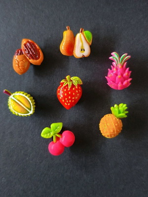 Crocs charms set like new, Foodie Healthy food pink multicolor