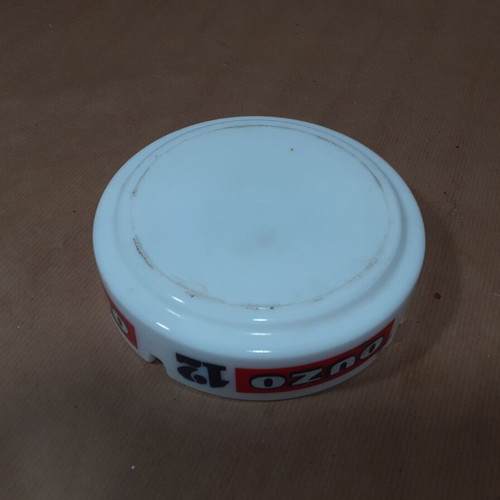 Ouzo 12 ashtray used, white