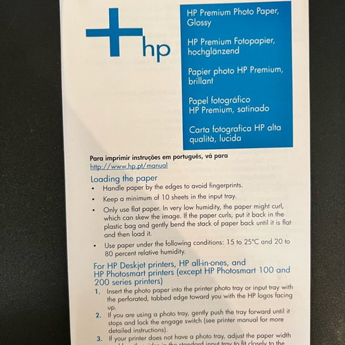 HP photo paper 10x15 like new, 51 sheets