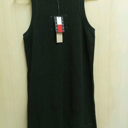 Tommy Hilfiger Sleeveless Knit Dress Black New