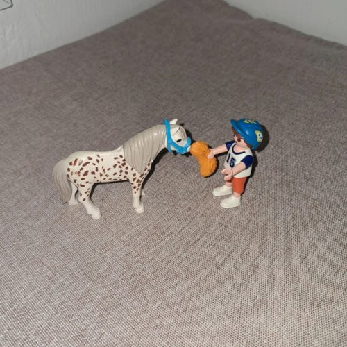 Playmobil boy with pony like new
