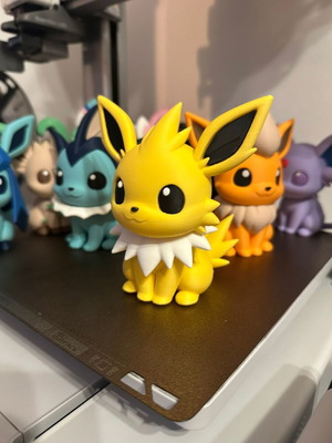 Jolteon Chibi 3D printed figure made to order