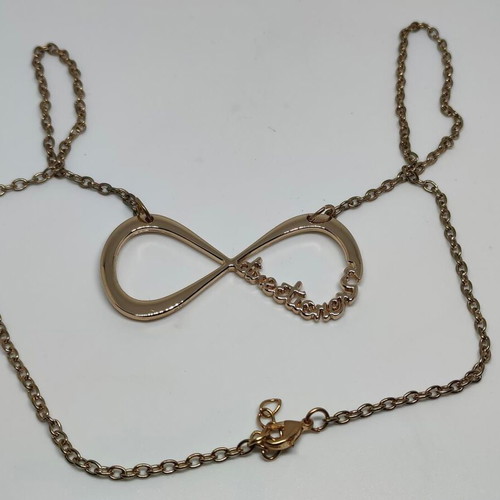 One Direction Infinity Necklace like new, rose gold color