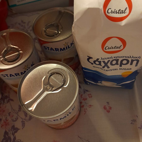 Evaporated Milk and Sugar Pack New, 3 Cans and 1 Sugar