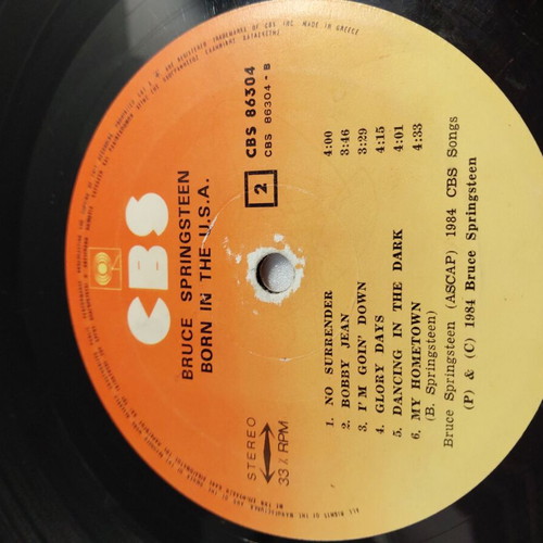 Born in the USA Bruce Springsteen vinyl used, rock
