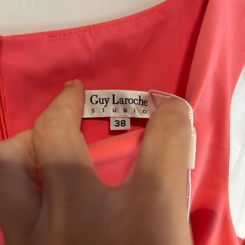 Guy Laroche dress new, coral midi pencil silhouette size 38