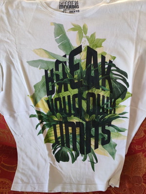 Bershka short-sleeve shirt like new, white, size L