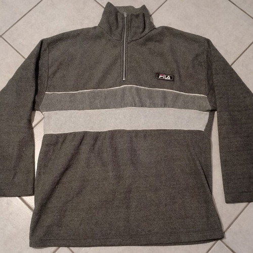 Fila men's wool pullover sweater XL used, gray, vintage style