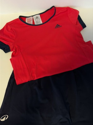 Σετ τέννις για κορίτσια Adidas και Kuikma, κόκκινο και μπλε
