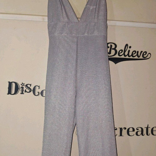 Silver one-piece jumpsuit XS like new