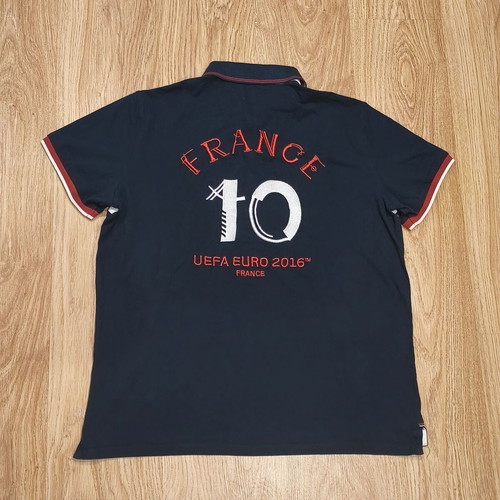 UEFA Euro 2016 France Men's Polo Shirt used, size XL, navy blue