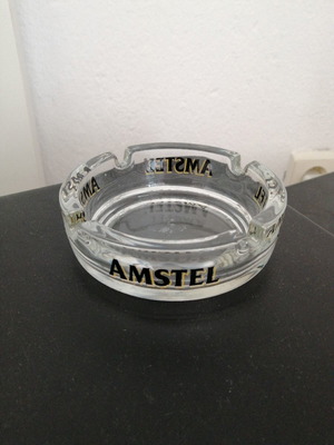 Amstel ashtray used, glass