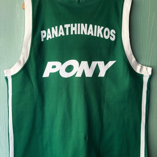 Panathinaikos 90s basketball jersey used, size large
