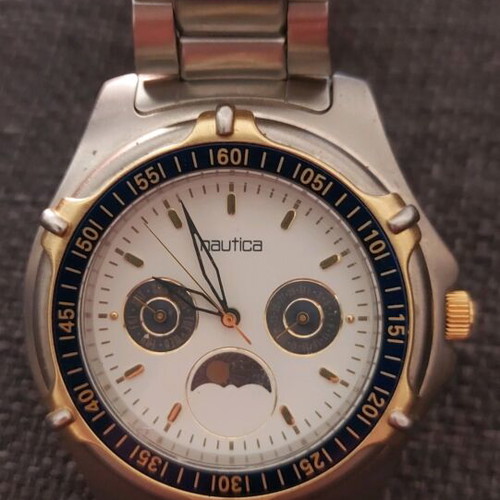 Nautica vintage men's watch like new with moon phase indicator