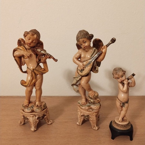 Vintage Fontanini Cherub Figurines Set of 3, like new