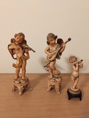 Vintage Fontanini Cherub Figurines Set of 3, like new
