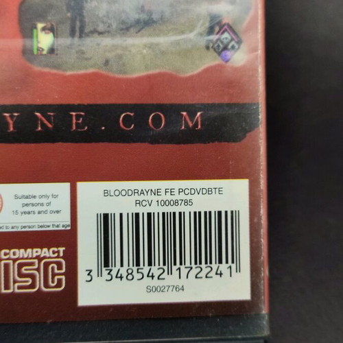 Bloodrayne PC game used, action-adventure 2002