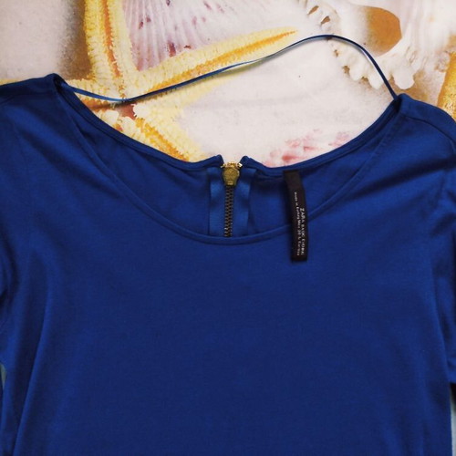 Μπλούζα Zara Basic L καινούργιο μπλε