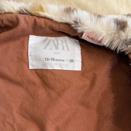 Zara baby fur vest like new 12-18 months